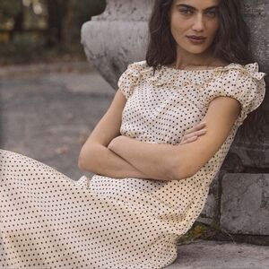 NWT DOEN Emerence Dress - Creme Portia Dot XS